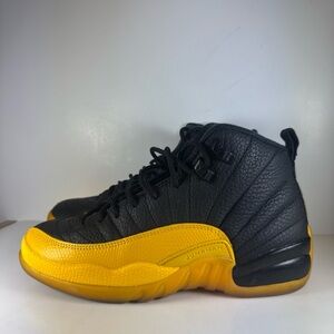 Air Jordan 12 Retro Black University Gold Sneakers Size 5Y